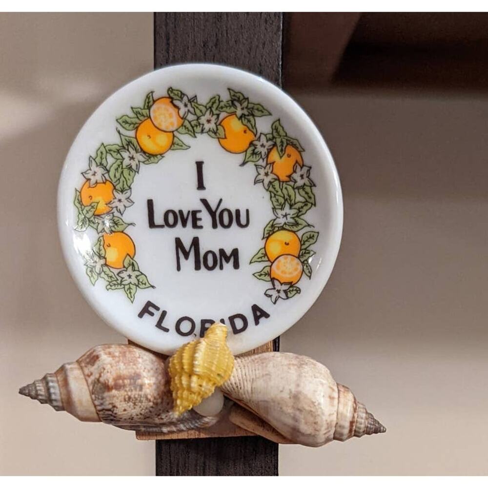 Mom Refrigerator Magnet-Florida (Oranges and Shells)